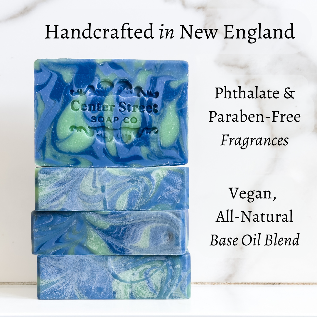 Center Street Soap Co. - Wild Maine Blueberry Vegan Handmade Bar Soap - 4oz