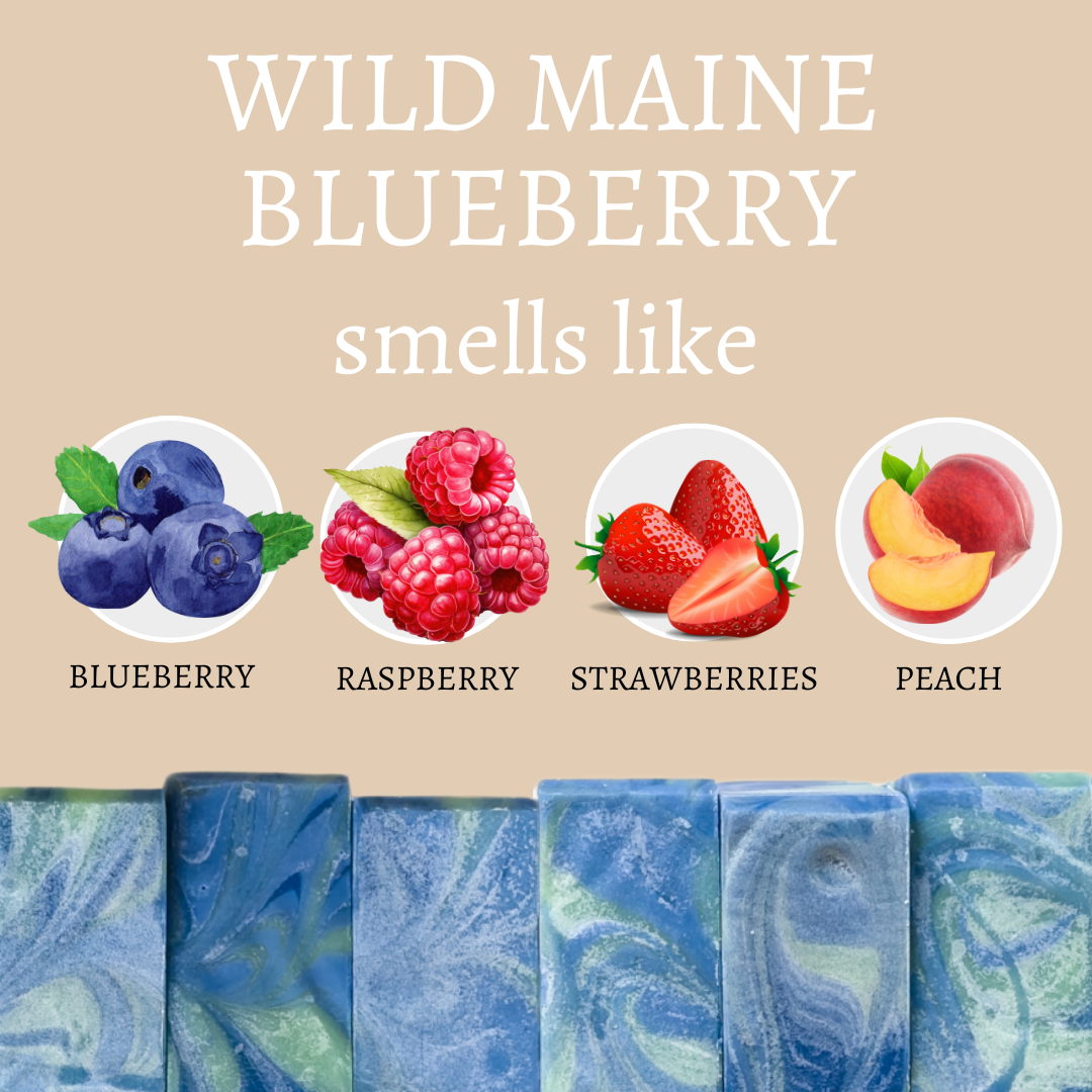 Center Street Soap Co. - Wild Maine Blueberry Vegan Handmade Bar Soap - 4oz